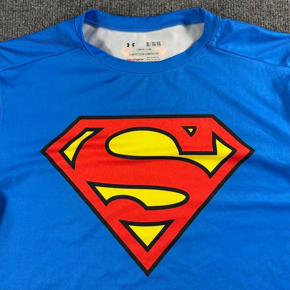 Under Armor Men’s Alter Ego Superman Compression Shirt Long Sleeve Heat Gear XL